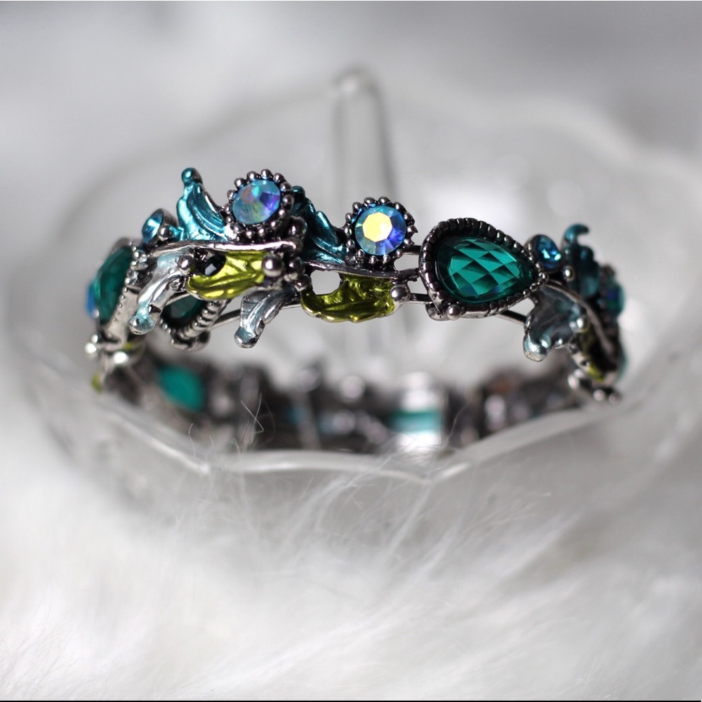 Hand crafted Blue Floral Bracelet